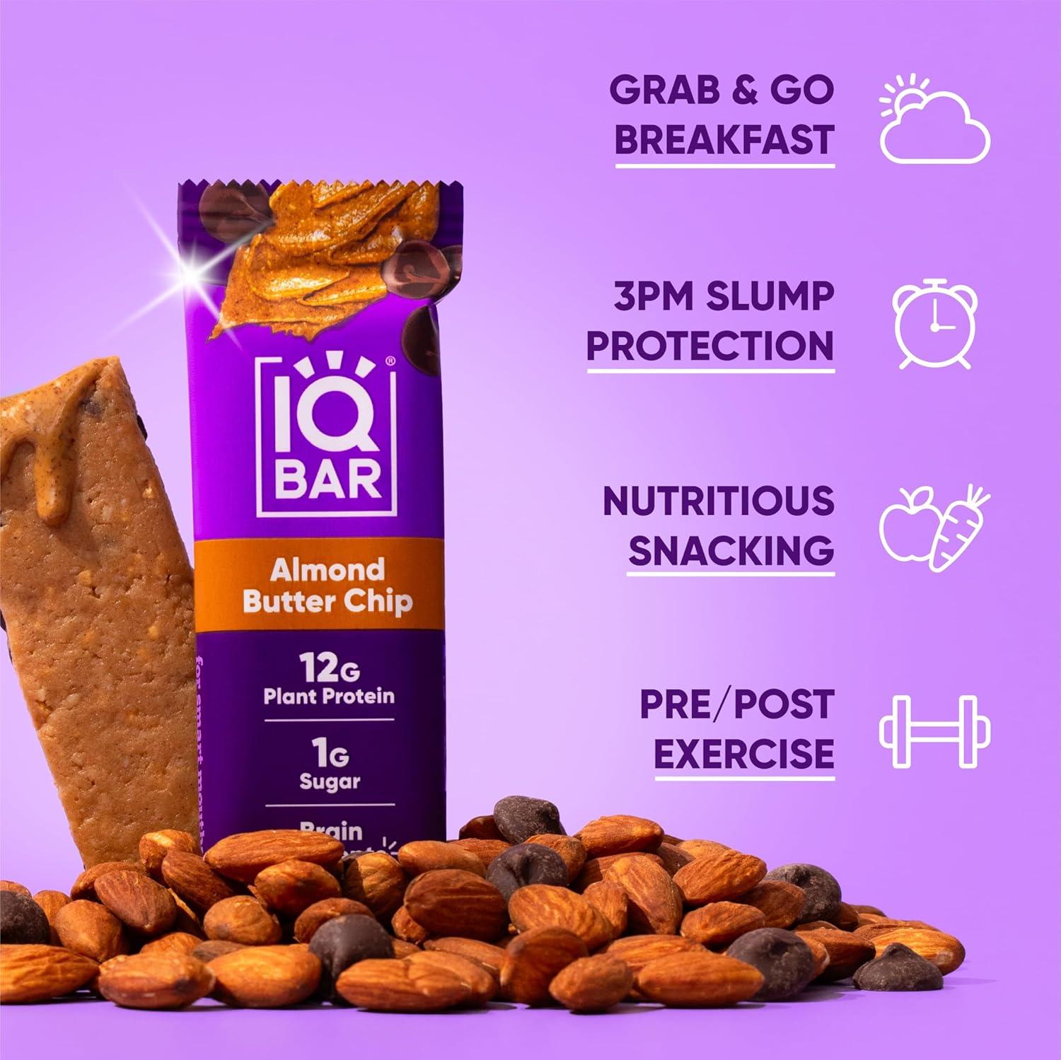 image:imageIQBAR Brain and Body Protein Bars Chocolate Sea Salt Keto Bars 4 Count Energy Bars Vegan SnackAlmond Butter