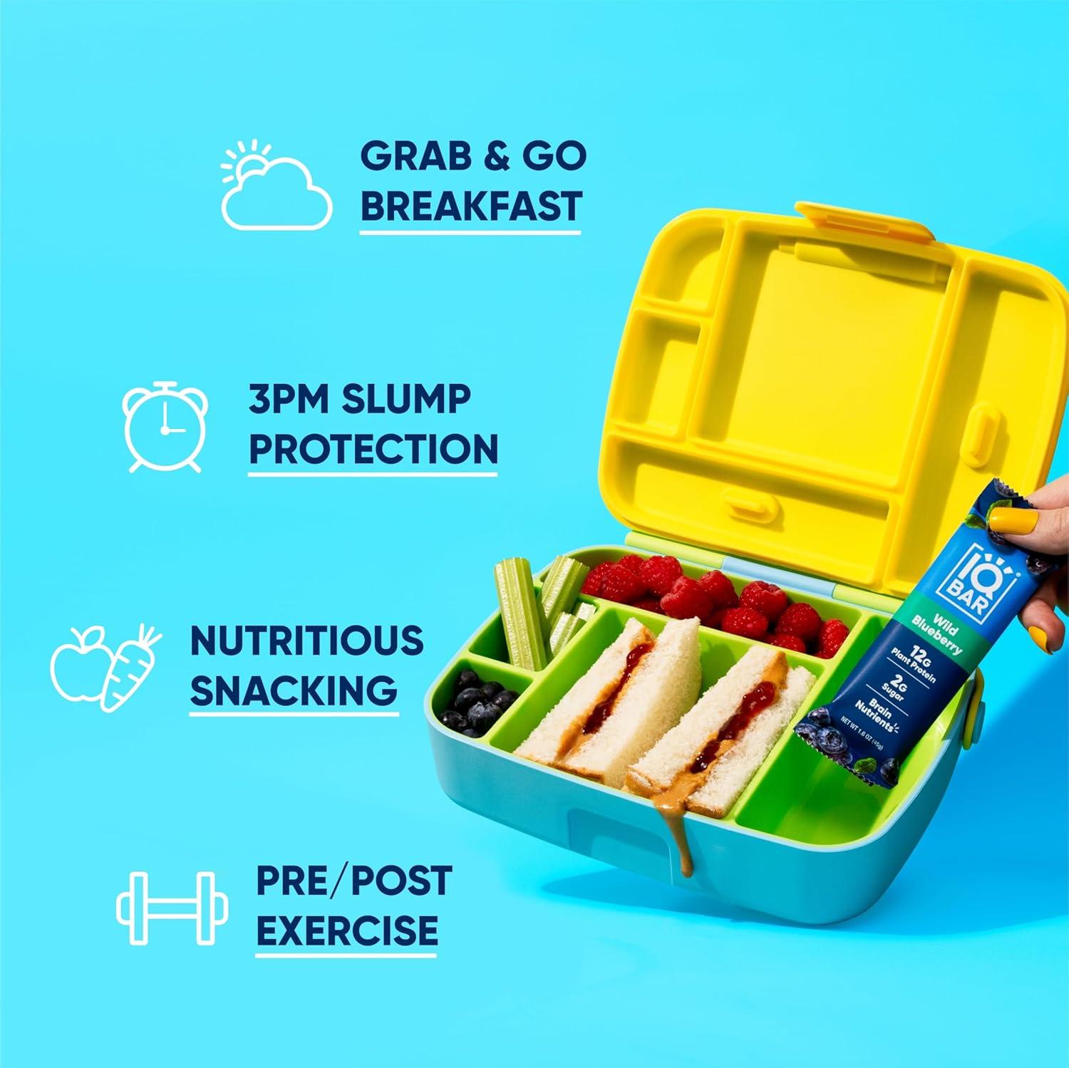 image:imageIQBAR Clean Plant Protein Bars Chocolate Mint Chip 12 Count Keto Vegan High Fiber Gluten and Dairy Free Low Sugar Snack Brain and Body Nutrients for Focus Energy Meal ReplacementChocolate And Fruit Lovers Variety