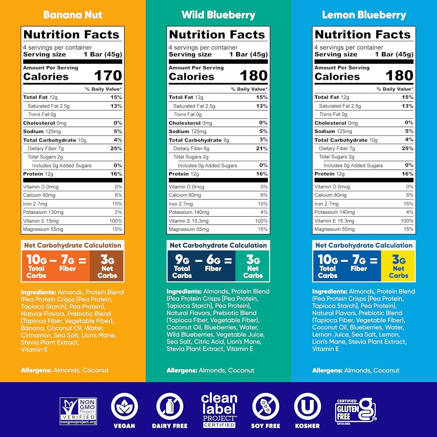image:imageIQBAR Clean Plant Protein Bars Chocolate Mint Chip 12 Count Keto Vegan High Fiber Gluten and Dairy Free Low Sugar Snack Brain and Body Nutrients for Focus Energy Meal ReplacementChocolate And Fruit Lovers Variety