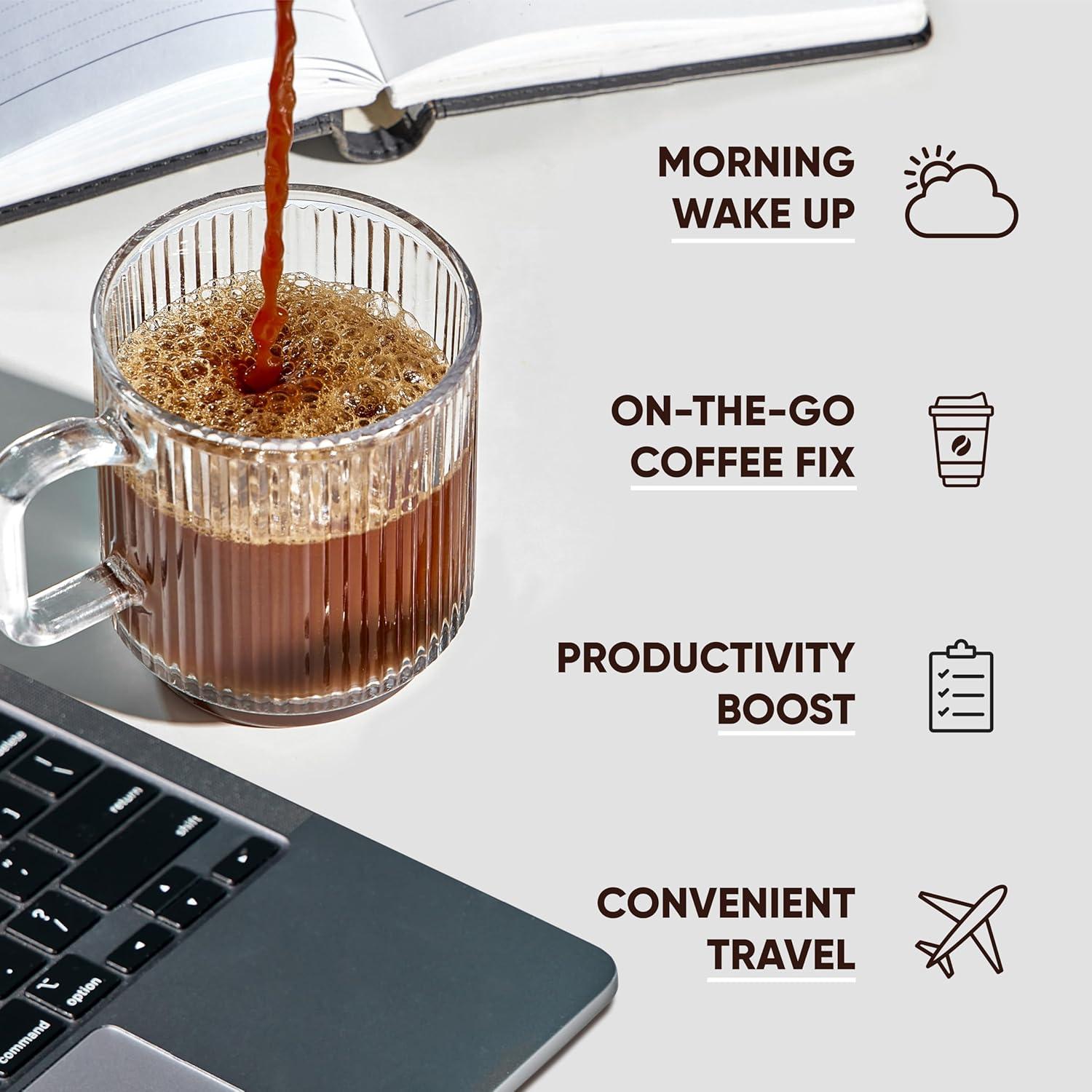 image:imageIQJOE Mushroom Coffee Packets Vanilla Spice 40 Stick Packs Lions Mane Magnesium LThreonate Adaptogens Instant Coffee for JitterFree Focus Clarity amp Energy Keto Vegan Zero SugarBlack