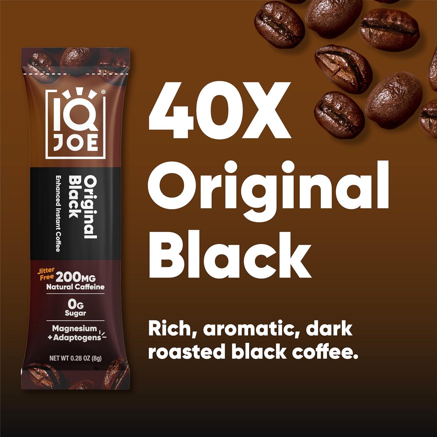 image:imageIQJOE Mushroom Coffee Packets Vanilla Spice 40 Stick Packs Lions Mane Magnesium LThreonate Adaptogens Instant Coffee for JitterFree Focus Clarity amp Energy Keto Vegan Zero SugarBlack