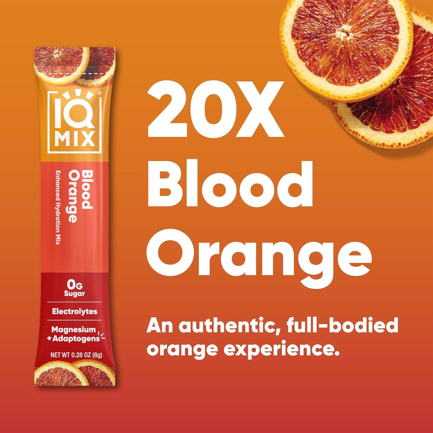 image:imageIQMIX Hydration Electrolyte Powder 4in1 Formula for Hydration Mental Clarity Mood and Recovery SugarFree Drink Mix Keto Magnesium LThreonate Lions Mane 40 Count Pia ColadaBlood Orange
