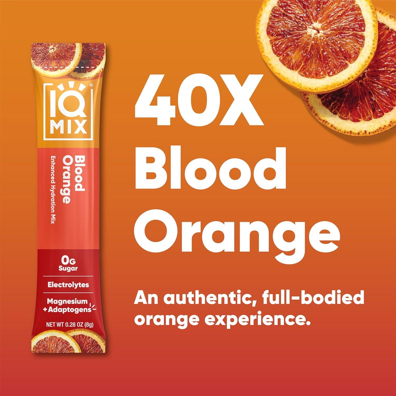 image:imageIQMIX Hydration Electrolyte Powder 4in1 Formula for Hydration Mental Clarity Mood and Recovery SugarFree Drink Mix Keto Magnesium LThreonate Lions Mane 40 Count Pia ColadaBlood Orange