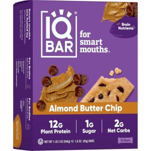 image:imageIQBAR Almond Butter Chip Protein Bar High Fiber Gluten Free 16 Ounces Pack Of 125 x 4 x 6 inches