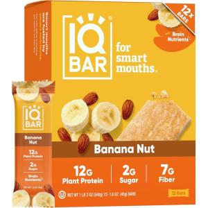 image:imageIQBAR Wild Blueberry Keto Bars Vegan Low Sugar 16 Ounces Pack Of 12Banana
